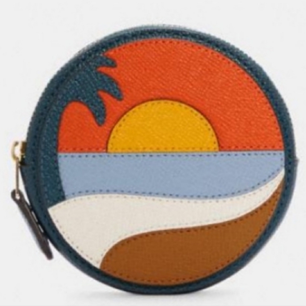 Coach Beach Postcard Coin Case
